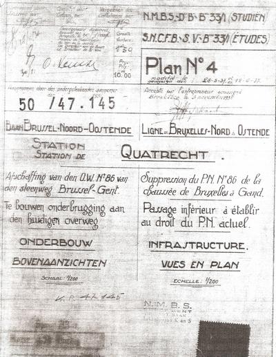 origineel plan viaduct Kwatrecht uit 1937